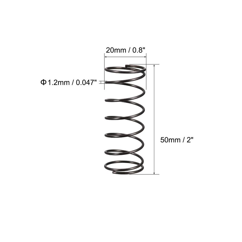 sourcingmap Compression Spring - 1.2mm Wire Dia , 20mm OD