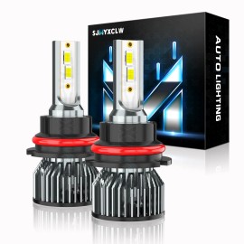 SJMYXCLW Pair 9007 HB5 LED Headlight High Low Beam Bulbs Conversion Kit 6500K White 2X