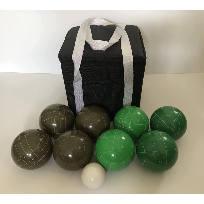BuyBocceBalls Unique Bocce Sets - 107mm with Brown and Green