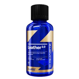 CARPRO CQUARTZ Leather 2.0 - Kit - Hydrophobic & Oil Phobic, Safe on All Car Leather, Resistance to UV, Denim Dye Coloring, Abrasion and Stains (50ml Kit)