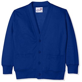 AWDis Boy's Kids Academy Cardigan School Top, Blue (Academy Deep Royal), 11-12 Years (Manufacturer Size:X-Large)