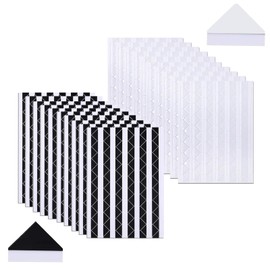 Photo Corner Stickers, 2040 Pcs 20 Sheets Photo Corners Self Adhesive, Scrapbook Photo Corners for Scrapbooking, Memory Books, DIY Picture Album, Journal Diary (Black and White)