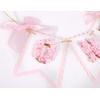Flower 1st Birthday High Chair Banner - Pink and Gold