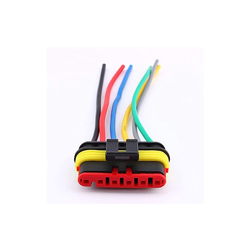 1 Set Waterproof Connectors, 6 Pin Waterproof Cable Connector, 6
