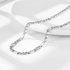 Bestyle Curb Chain Women's Men's Silver 925 Cuban Necklace Figaro