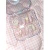 Pink Vanilla Ice Handmade Nail Tips - Long Oval /