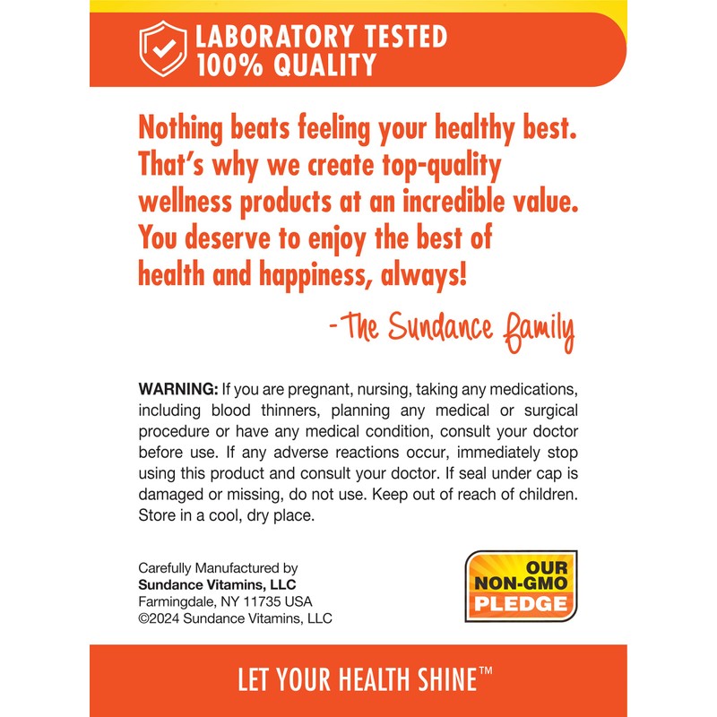 Sundance Fish Oil Softgels 1000mg with Active Omega-3 | 200