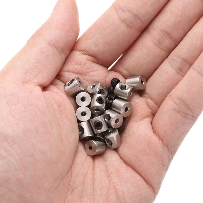 sourcing map 15pcs Set Screw Collars 2mm Bore Shaft Collars,