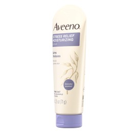 Aveeno Stress Relief Moisturizing Body Lotion with Lavender, Natural Oatmeal and Chamomile & Ylang-Ylang Essential Oils to Calm & Relax, Non-Greasy, TSA-Approved Travel Size, 2.5 oz (Pack of 12)