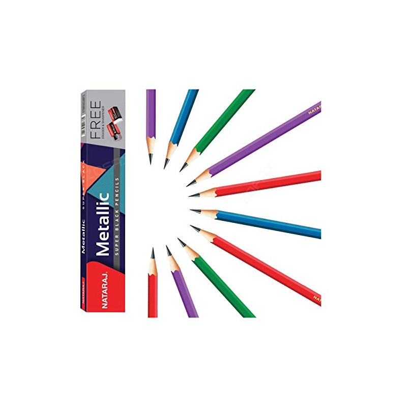 NATARAJ Easy Grip Triangular 10 Pencils Eraser Sharpener Pack –