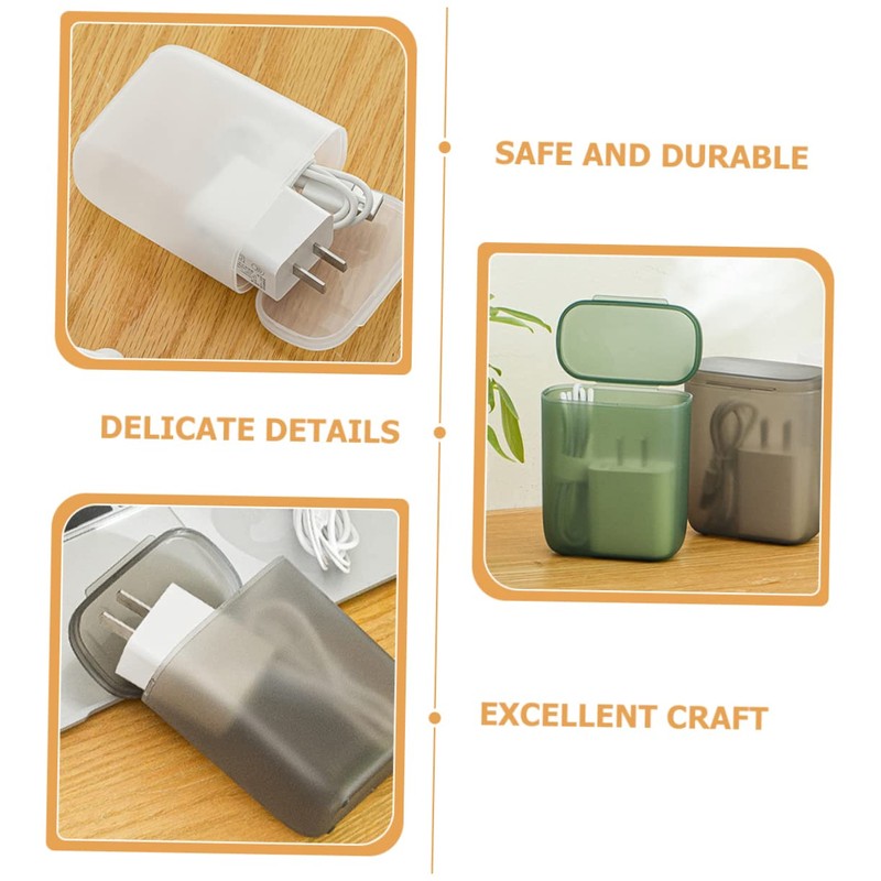 KOMBIUDA 3Pcs Small Plastic Storage Boxes with Lid Organizer for