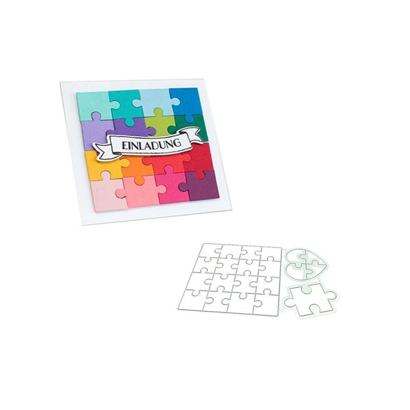 9 PCS Square Puzzle Cutting Dies, Sudoku Nine-Box Frame Die