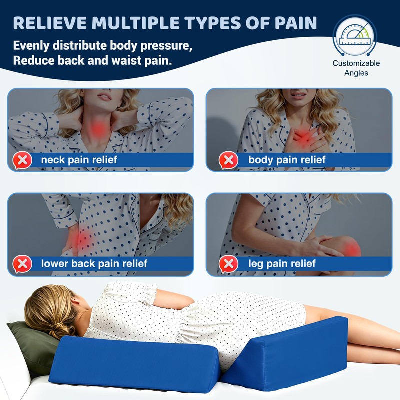 3 in 1 Positioning Wedge Pillow for Side Sleeping for