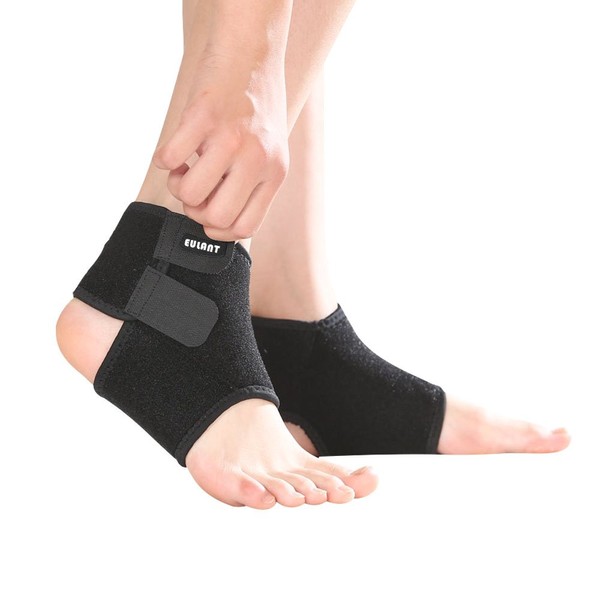 Sborter Kids Ankle Brace 1 Pair, Children Ankle Support, Ankle Compression Sleeve for Foot & Ankle Swelling, Achilles Tendon, Joint Pain, Injury Recovery, for Ice Skating Dance Hiking Running, Black S