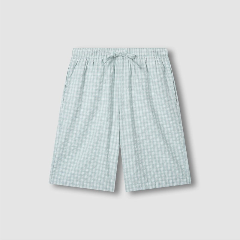 JAJU [JAJU] ★Online Exclusive★ Men's Seersucker Check 5-Part Pajama Set_Light