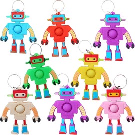 Paquete de 24 juguetes de robot para regalar a granel con arco iris, regalos para estudiantes en el aula de maestros, mini pop premios de Navidad, regalos de fiesta para niños, Varios