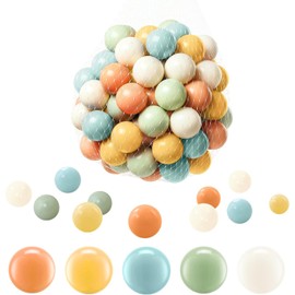 FHRILEK Ball Pit Balls, Safe Non-Toxic BPA-Free Crush-Proof Plastic Balls for Toddlers, Kid's Birthday & X-mas Gift, for Indoor Playpens/Party Decorations/Amusement Activities(50 Count & 5 Colors)