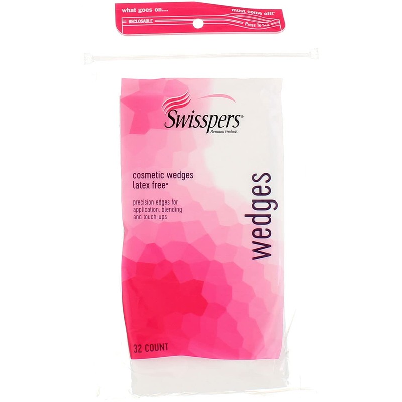 Swisspers Cosmetics Wedges 32 Count (Latex-Free) (3 Pack)