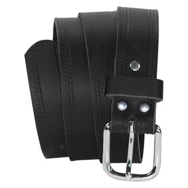 Harrys-Collection Women's Men's Leather Belt 3 cm Wide Extra Length up to 180 cm Black, black