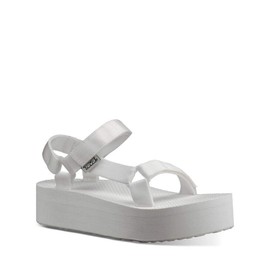Teva Women's Flatform Universal Platform Sandal, Bright White, 10 M US