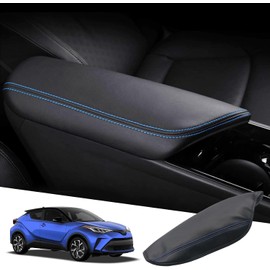 GAFAT Central Armrest Cover, Compatible with Toyota C-HR/Hybrid 2016-2023, Centre Console, Armrest Protection, Leather, PU Microfibre Leather Padding, C-HR Accessories