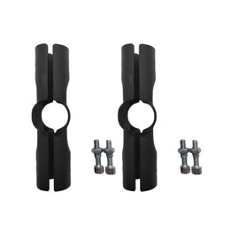 2 Pcs Black 180 Degree Structural Pipe Clamp ,Fit for 1 Inch (25.4 mm) OD Steel Pipe,Chain Link Fence Clamps, Steel End Rail Clamps, Galvanized (Bolts/Nuts Included) for DIY Rack, Shelf and Cart