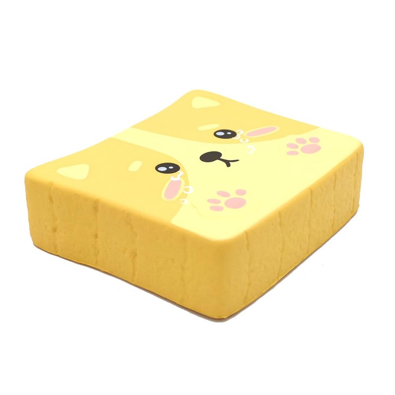 Kiibru 柴犬トースト ネバネバ スクイーズ 低反発 ストレス解消グッズ 子供の玩具 食物おもちゃ(泣く)