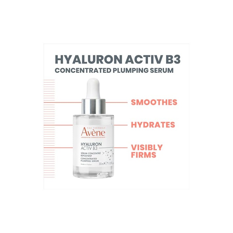 AVENE Hyaluron Activ B3 Sérum Concentrado, Niacinamida y Ácido Hialurónico,