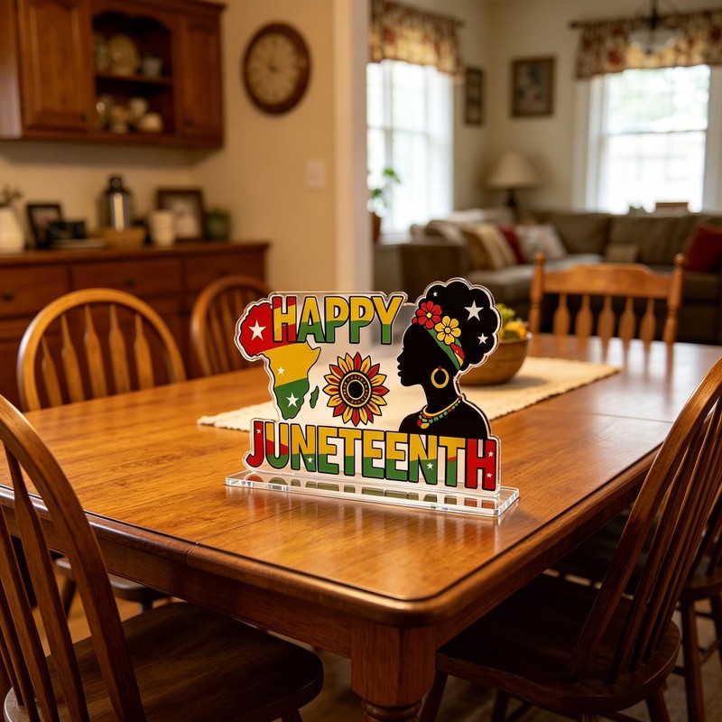 Juneteenth Decorations Happy Juneteenth Acrylic Sign Black History Month Decorations