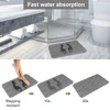 JUERLEN 2 Pack Diatomaceous Earth Shower Mat, Stone Bath Mat,
