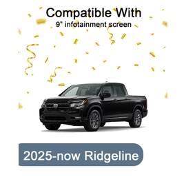 KOOGEN Tempered Glass Screen Protector for Honda Ridgeline 2025 2024,Infotainment Navigation Screen Film Compatible With Ridgeline Accessories - 9 inch