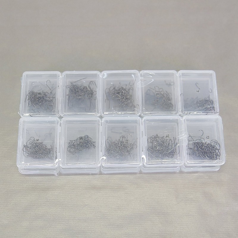 500 Fishing Hooks Size 4 to 13 with Eye Hooks