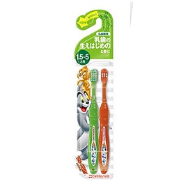 Tom & Jerry Toothbrushes for Baby Teeth (Ages 1.5-5), Set of 2