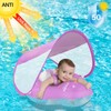LOOWARTS Baby Pool Float with Canopy and Safety Seat,Infant Swim