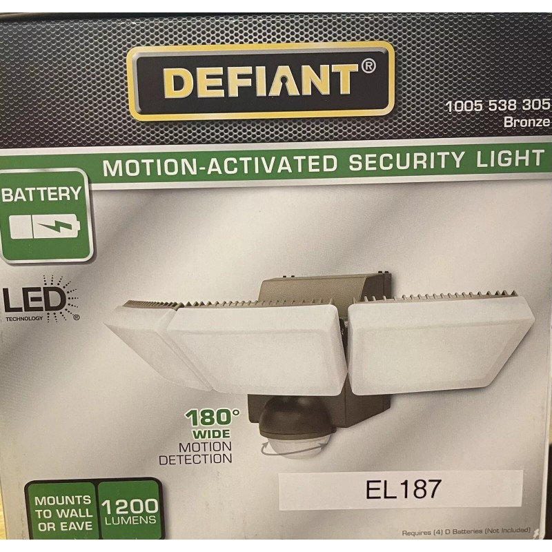 Defiant 180-Degree BronzeMotion Activated Security Integrated LED Flood Lights✅