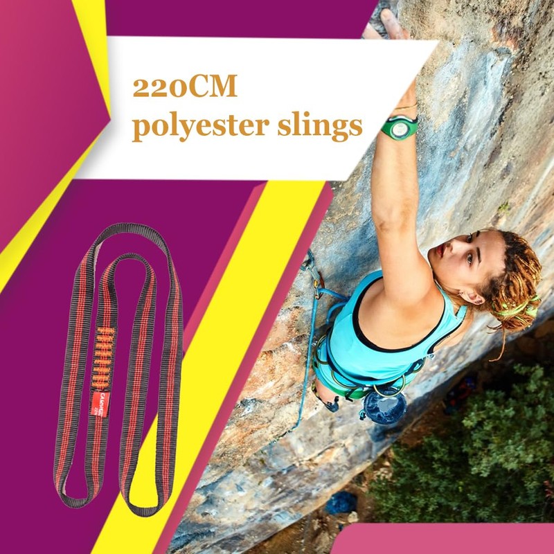 tieedhfu Outdoor Rock Climbing Gear Wear-resistant Load-bearing Strap Practical Climb