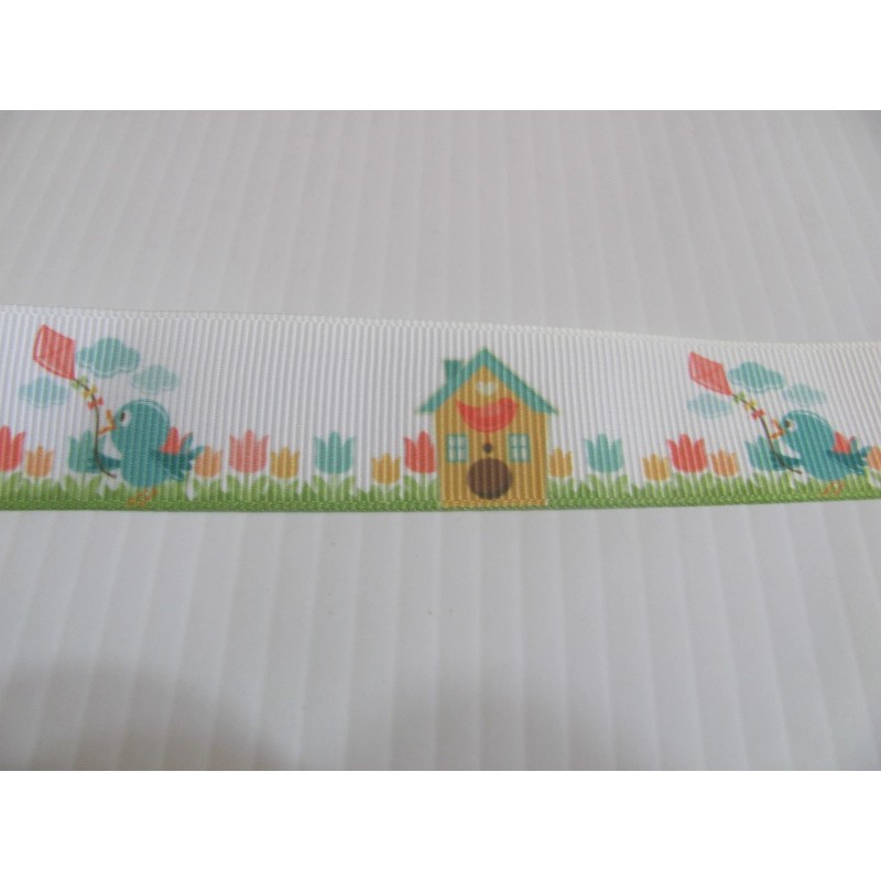 Birds and Kites1 inch Grosgrain Ribbon