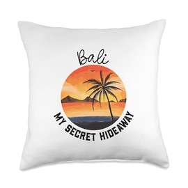 Secret Hideaway Bali Throw Pillow