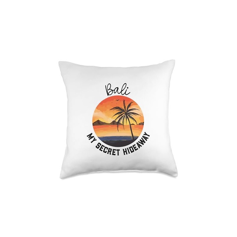 Secret Hideaway Bali Throw Pillow