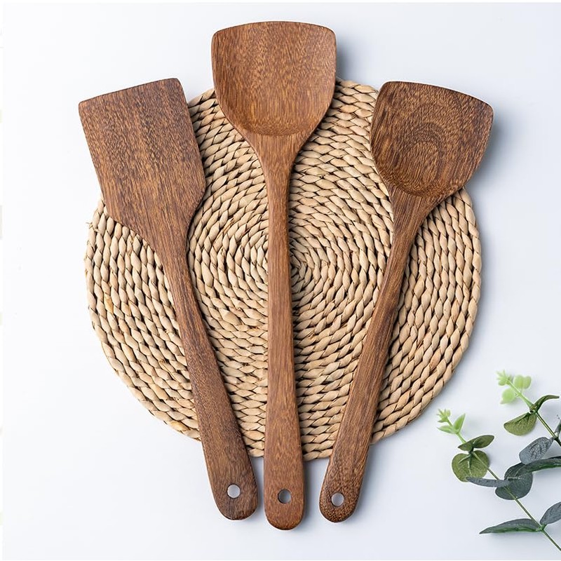 Long Handled Wooden Spatula Kitchen Spatula Cooking Spatula