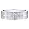 PEORA Mens Genuine Diamond Wedding Ring Band Sterling Silver Comfort