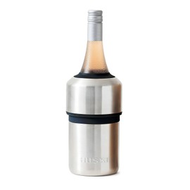 HUSKI Husky Cold Insulated Wine Cooler, Chills Securely Without Ice, Double Vacuum Construction, Inner Copper Plating, Silver