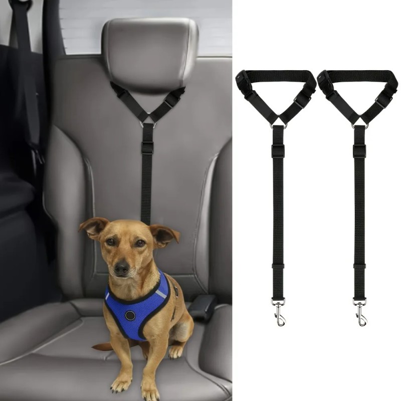Geshifeng Adjustable Nylon Fabric Pet Restraints Vehicle Car Safety Seat