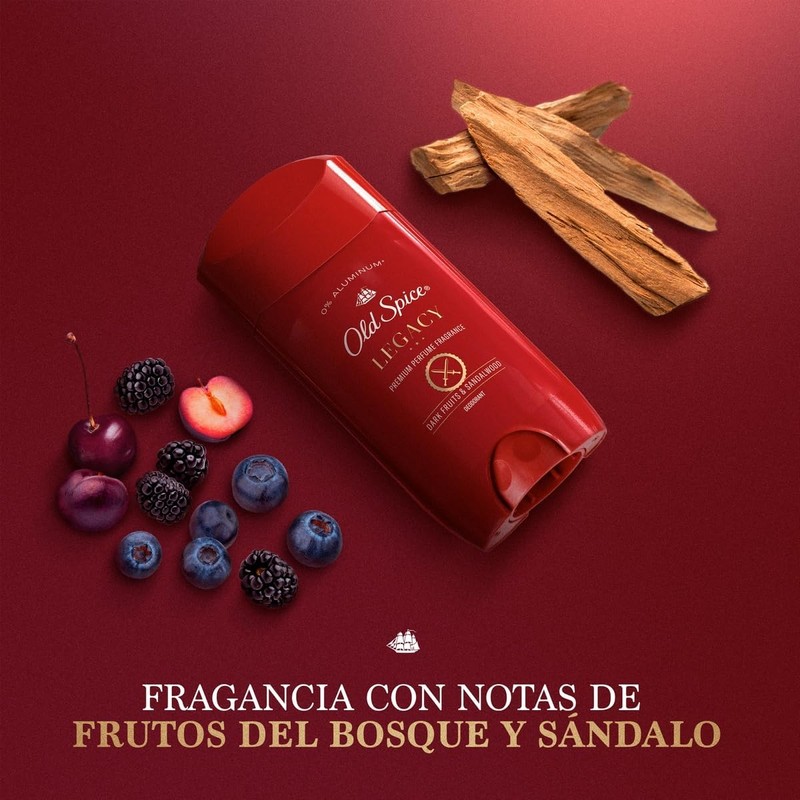 OLD SPICE Desodorante Premium Legacy, Desodorante en Barra, 85 g