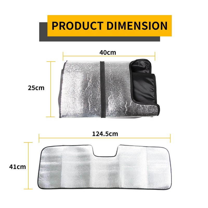 Windshield Sun Shade Compatible with 2024 Jeep Wrangler JL 2/4