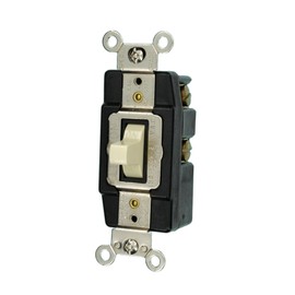 Leviton 1281-I 15-Amp 120/277-Volt Toggle Single-Pole AC Quiet Switch, Ivory