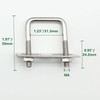 QYIMLI Stainless Steel Square U Bolt Clamp, Square Tube Clamps
