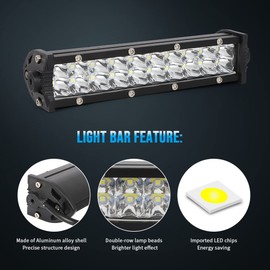 AUTOVIC Front Light Bar Kit, Motorcycle Adjustable Light Bar Kit with Mounting Bracket Horizontal Bar Tube Clamp Universal for Honda CRF110 KLX110 TTR110 YZ250F Dirt Bike Plug and Play