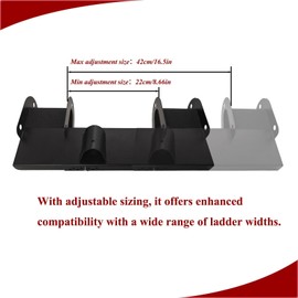 WujinJoy Gutter Guard Ladder Stabilizer, Non-Slip Ladder Helper for Gutters and Roof Access Safety, Adjustable Width Range Stabilizer-Ladder Helper, 1 Pack (Black)