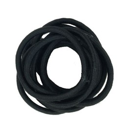 Set of 10 Black Thick Snag Free Endless Hair Elastics Bobbles Hair Bands for Women Girls by Glitz4Girlz